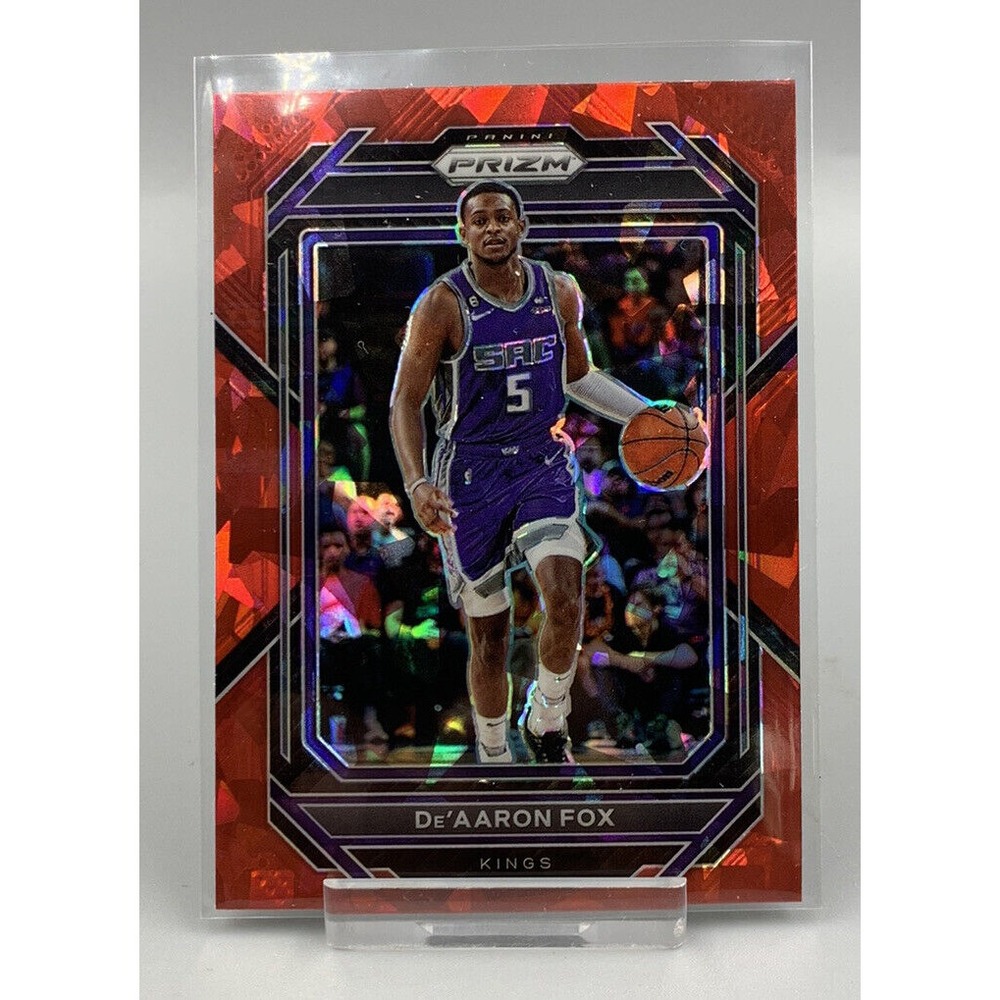 2022-23 Panini Prizm De'Aaron Fox - Red Cracked Ice - #118 - Kings - SP